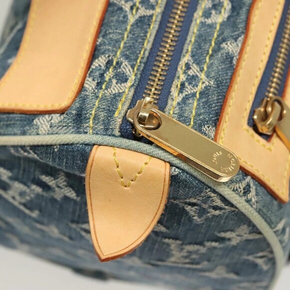 LOUIS VUITTON Monogram Denim Neo Speedy Hand Bag Blue - Picture 11 of 16